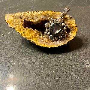 Abalone and sterling silver pendant